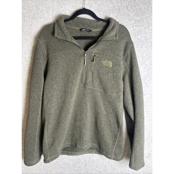 The North Face Other - The North Face Pullover 1/2 Zip Fleece Sherpa Interior Moss Green Men's Size L
